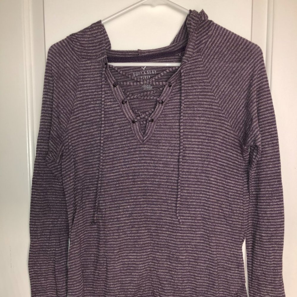 American Eagle Soft & Sexy Lace-Up Hoodie